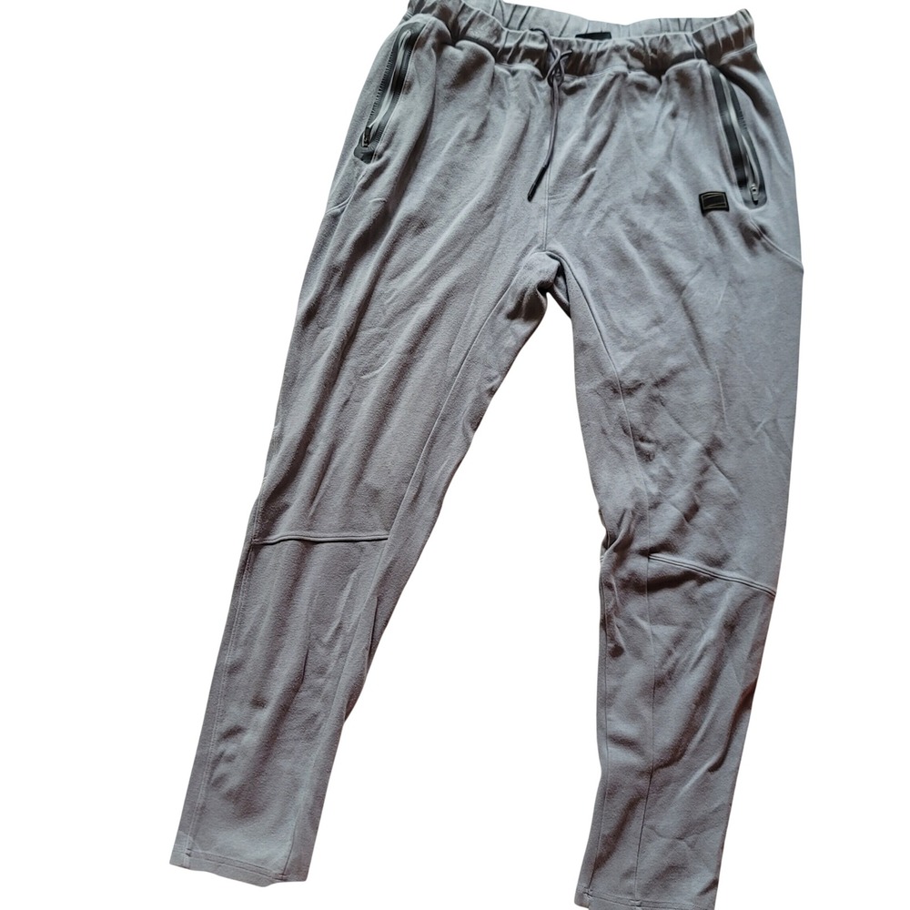 Rawlings Mens Gray Athletic Training Pants Zipper Pockets Tapered Leg Sz L